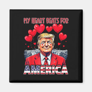Mein Herz schlägt für Amerika Trump Valentinstag U Magnet
