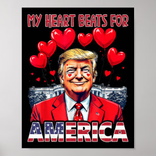 Mein Herz schlägt für Amerika Trump Valentinstag U Poster