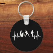Mein Herz schlägt für Baseball Keychain Schlüsselanhänger (Vorderseite)