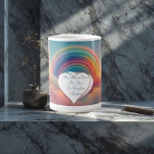 Mein Herz schlägt für dich im Regenbogen-Rhythmus  Verwandlungstasse