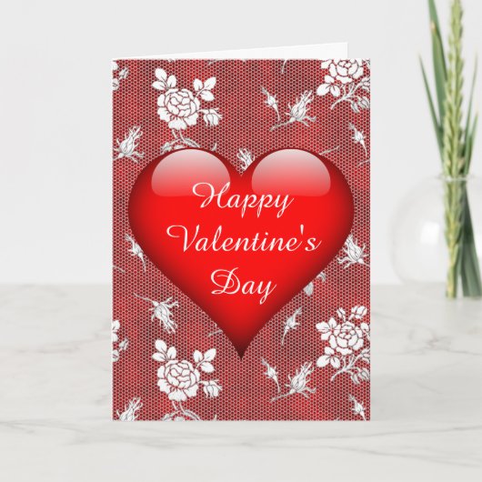 Mein Herz schlägt für dich Valentine Karte (Vorderseite)