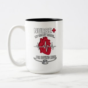 Mein Herz schlägt für die Rettung von Leben - Ulti Zweifarbige Tasse