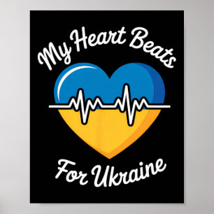 Mein Herz schlägt für die Ukraine Herz Ukrainische Poster