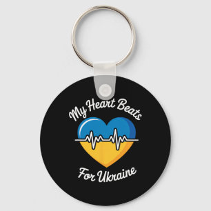 Mein Herz schlägt für die Ukraine Herz Ukrainische Schlüsselanhänger