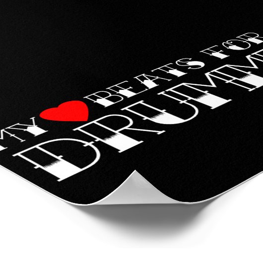 Mein Herz schlägt für einen Trockner Poster (Ecke)