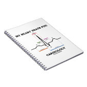 Mein Herz schlägt für Kardiologie (EKG / EKG) Notizblock (Rechte Seite)