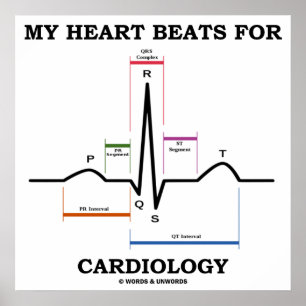 Mein Herz schlägt für Kardiologie (EKG / EKG) Poster