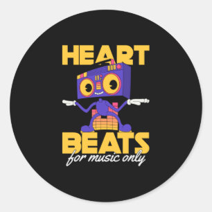 Mein Herz schlägt für Musik Nur Musikfreund lasse  Runder Aufkleber