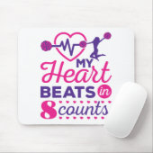 Mein Herz schlägt in 8 Grafen Cheerleader Cheer Mousepad (Mit Mouse)