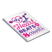 Mein Herz schlägt in 8 Grafen Cheerleader Cheer Notizblock (Rechte Seite)