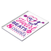 Mein Herz schlägt in 8 Grafen Cheerleader Cheer Notizblock (Linke Seite)