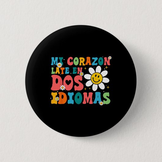 Mein Herz schlägt in zwei Sprachen Button (Vorderseite)
