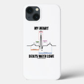 Mein Herz schlägt mit Liebe EKG Case-Mate iPhone Hülle (Rückseite)