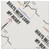 Mein Herz schlägt mit Liebe EKG Stoff (Nahaufnahme)