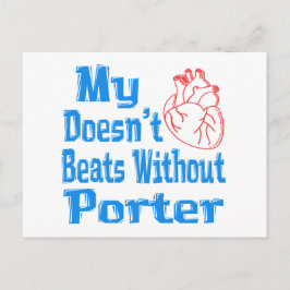 Mein Herz schlägt nicht ohne Porter. Postkarte