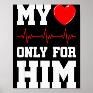 Mein Herz schlägt nur für ihn Valentinstag Paare M Poster