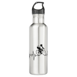 Mein Herz schlägt zum Radfahren. Edelstahlflasche