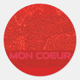 Mein Herz Siegel Runder Aufkleber