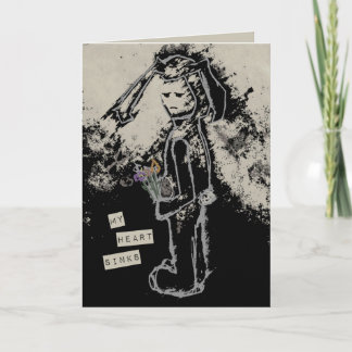 Mein Herz sinkt Beileid sinnibunny Karte