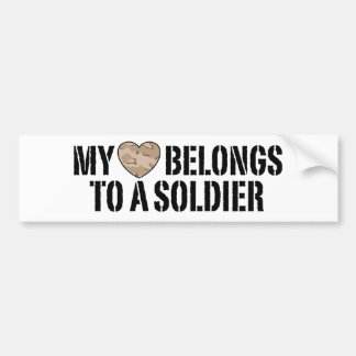 Mein Herz Soldier Autoaufkleber