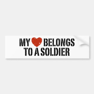 Mein Herz Soldier Autoaufkleber