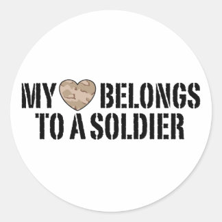 Mein Herz Soldier Runder Aufkleber