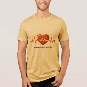 Mein Herz spricht im Rhythmus - Vintage Senfherz Tri-Blend Shirt