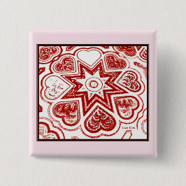 "Mein Herz" Square Button (weiß)