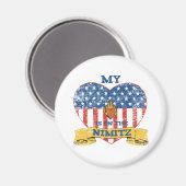 Mein Herz steht auf dem Nimitz Magnet (Vorderseite/Rückseite)