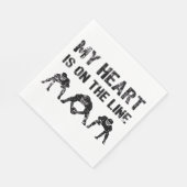 Mein Herz steht auf der Schlange - Fußball Lineman Serviette (Ecke)