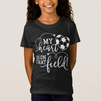 Mein Herz steht auf diesem Feld, für Fußball-Mama T-Shirt
