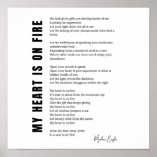 Mein Herz steht auf einem Gedicht zur Feuerförderu Poster