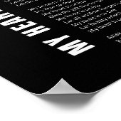 Mein Herz steht auf einem Gedicht zur Feuerförderu Poster (Ecke)
