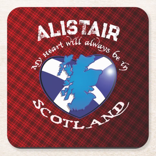Mein Herz wird immer in SCOTLAND sein! Rechteckiger Pappuntersetzer (Vorderseite)