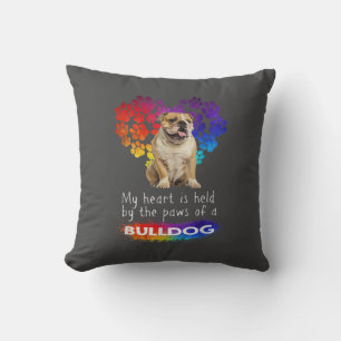 Mein Herz wird von den Paaren eines Bulldoggen geh Kissen