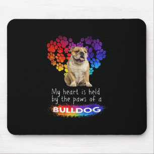 Mein Herz wird von den Paaren eines Bulldoggen geh Mousepad