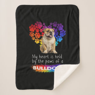 Mein Herz wird von den Paaren eines Bulldoggen geh Sherpadecke