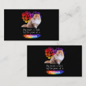 Mein Herz wird von den Paws einer persischen Katze Visitenkarte (Vorne/Hinten)