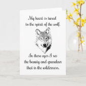 Mein Herz wird zum Geist des Wolfs abgestimmt Karte (Gelbe Blume)