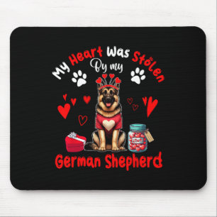 Mein Herz wurde von meinem deutschen Schäferhund-V Mousepad
