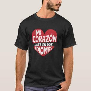 Mein Herz zweisprachige spanische Lehrerin für Leh T-Shirt