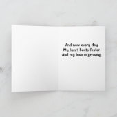 MEIN HERZEN SCHNELLER WEGEN "DIR" KARTE (Innenseite)