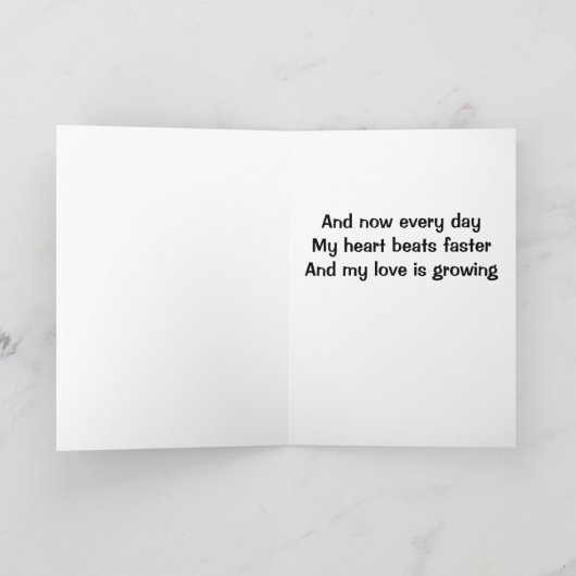 MEIN HERZEN SCHNELLER WEGEN "DIR" KARTE (Innenseite)