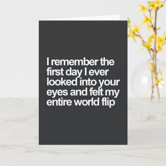 MEIN HERZEN SCHNELLER WEGEN "DIR" KARTE (Gelbe Blume)