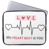 Mein Herzschlag ist Ihr neues Design der Elektroni Laptopschutzhülle (Vorderseite)