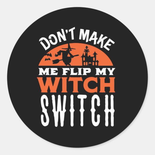 Mein Hexenschalterzitat und meine Puppe zu Weihnac Runder Aufkleber (Vorderseite)