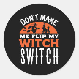 Mein Hexenschalterzitat und meine Puppe zu Weihnac Runder Aufkleber