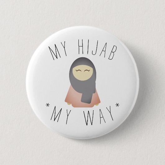 mein Hijab Pinback Button muslimisch Girl islamic (Vorderseite)