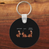 Mein Hintern Hurra Schokolade Bunny Rabbit Funny O Schlüsselanhänger (Vorderseite)