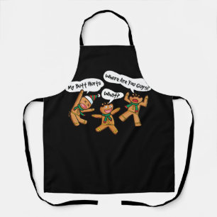 Mein Hintern Hurt Funny Christmas Cookie Gingerbre Schürze